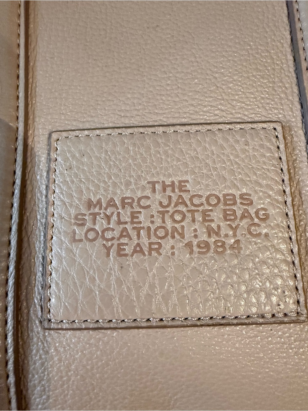 Marc Jacobs Blush Pink Leather Tote Bag with Strap - Picture 3 of 4